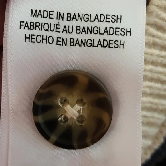 NWT Lucky Brand Men's Stripe Button Through Sweater In Whitecap Gray - Size M - Picture 9 of 11